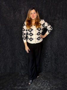 Premium off-white winter cardigan for women made with imported wool fabric by PineappleBD
